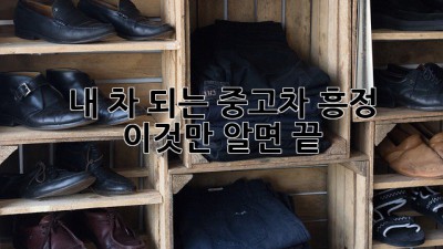 내 차 되는 중고차 흥정, 이것만 알면 끝!