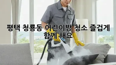평택 청룡동 어린이방 청소, 즐겁게 함께 해요!